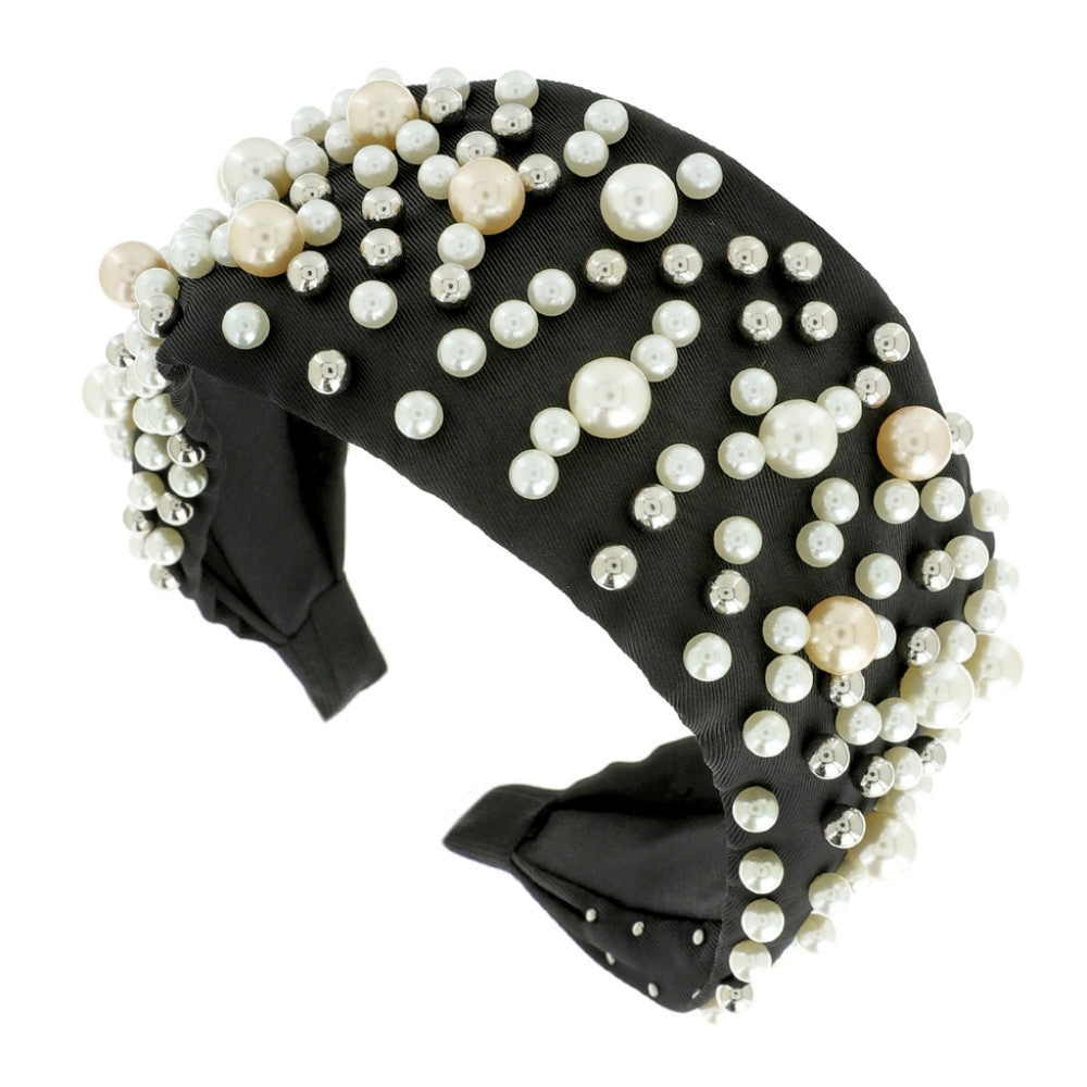 Black Pearl Studded Headband